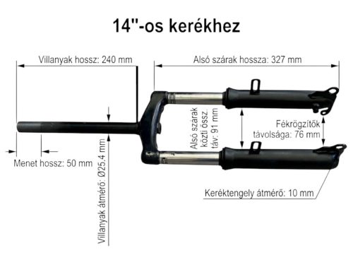 Első teleszkópos villa 14" 327-240-10mm