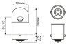 Izzó 12V 10W fehér BA15S IC