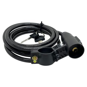 Zár spirál kulcsos 1500x8mm KN