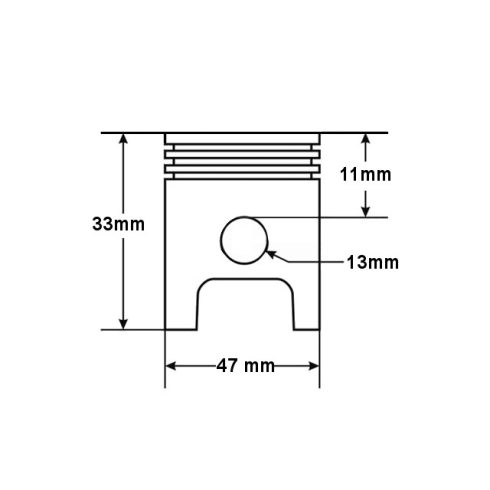 Dugattyú szett 47mm MR