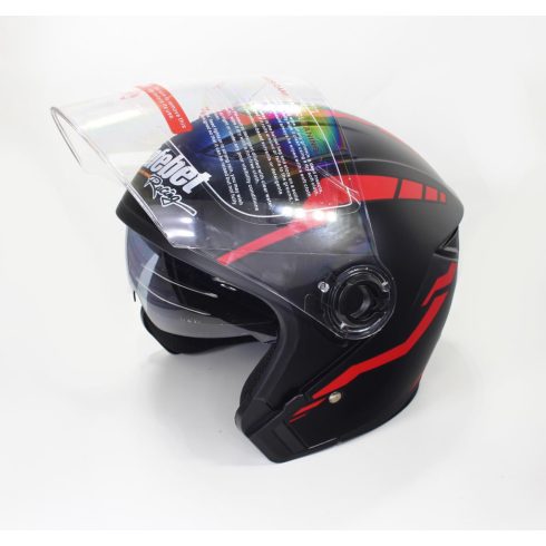 Nyitott bukósisak HF-223 matt fekete XL MR