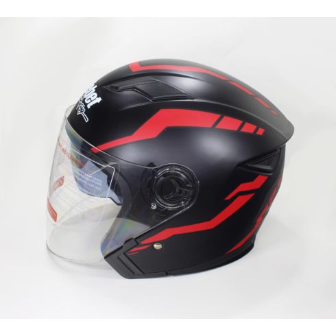 Nyitott bukósisak HF-223 matt fekete XL MR