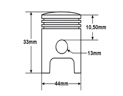 Dugattyú szett 44mm FZA MR