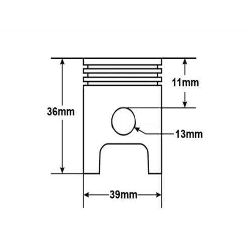 Dugattyú szett 50cm3 39mm FMB MR