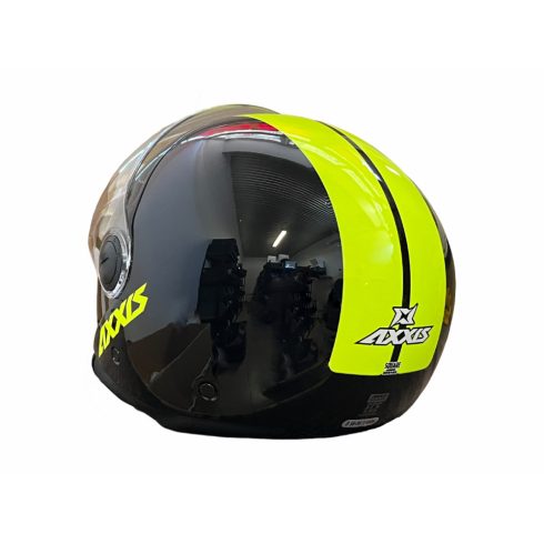 Nyitott bukósisak Axxis fekete-sárga XS