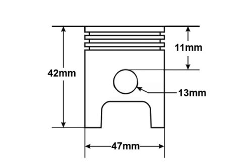 Hengerszett 70cm3 47mm TM